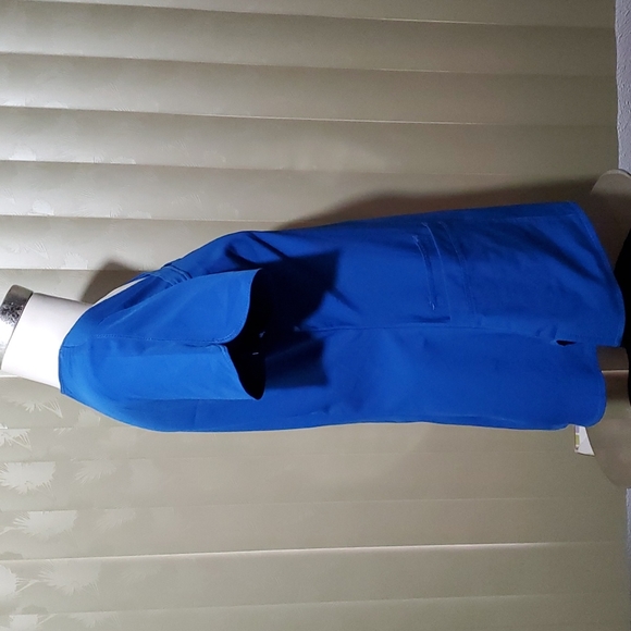 (3408) MED COUTURE 4-Ever Flex Keyhole Neckline Impact Top-Royal Blue-EUC-Sz S - Picture 7 of 14